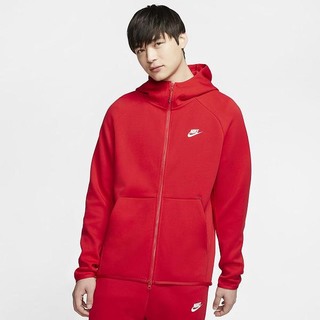 Hanorace Nike Sportswear Tech Fleece Full-Zip Barbati Rosii Albi | STFI-87039